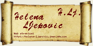 Helena LJepović vizit kartica